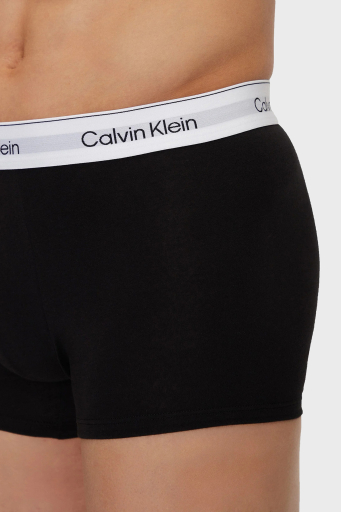 Calvin Klein Logolu Streç Pamuklu 3 Pack LV00NB4392WCO Erkek Boxer LV00NB4392 WCO Siyah-Mavi-Siyah Beyaz - 6