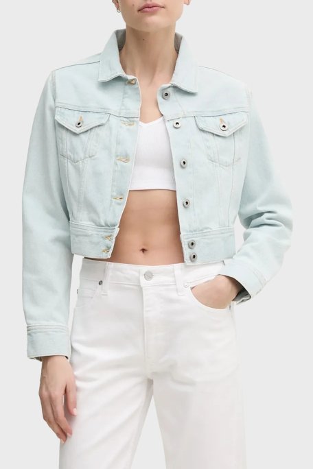 Calvin Klein Logolu Streç Pamuklu Slim Fit V Yaka J20J225308YAA Bayan Top J20J225308 YAA BEYAZ - 2