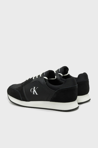 Calvin Klein Logolu Süet Detaylı Sneaker YM0YM011520GM Erkek Ayakkabı YM0YM01152 0GM SİYAH-BEYAZ - 3