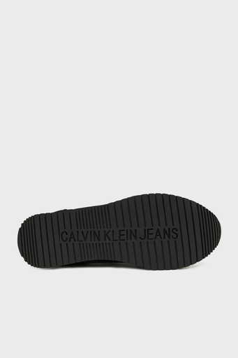 Calvin Klein Logolu Süet Detaylı Sneaker YM0YM011520GM Erkek Ayakkabı YM0YM01152 0GM SİYAH-BEYAZ - 5