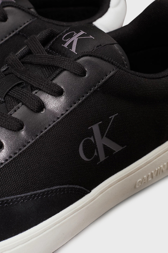 Calvin Klein Logolu Süet Detaylı Sneaker YM0YM011690GM Erkek Ayakkabı YM0YM01169 0GM SİYAH-BEYAZ - 6