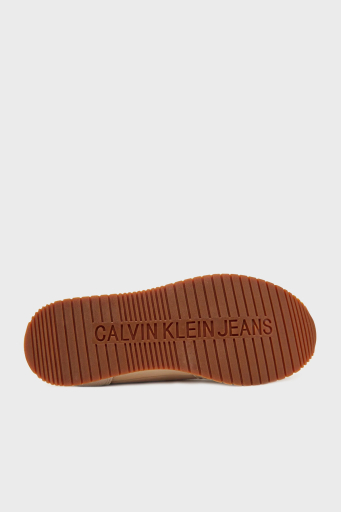 Calvin Klein Logolu Süet Detaylı Sneaker YW0YW0084002Z Bayan Ayakkabı YW0YW00840 02Z Bej-Pudra - 6