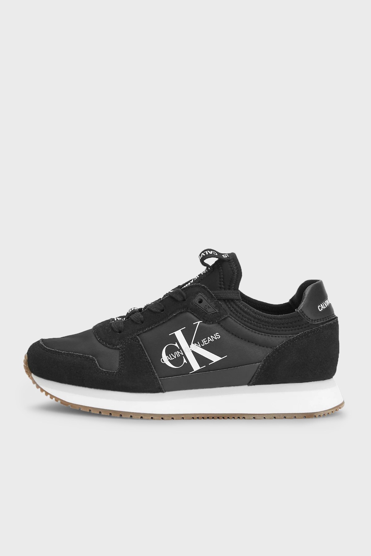 Calvin Klein Logolu Süet Sneaker Bayan Ayakkabı YW0YW00462 BEH SİYAH