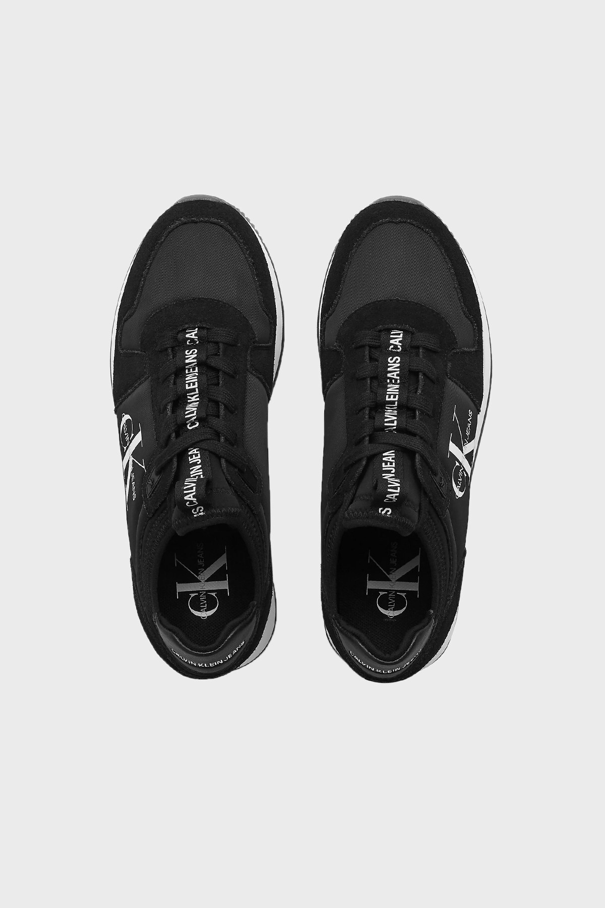 Calvin Klein Logolu Süet Sneaker Bayan Ayakkabı YW0YW00462 BEH SİYAH