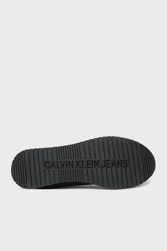 Calvin Klein Logolu Süet Sneaker YM0YM011190GM Erkek Ayakkabı YM0YM01119 0GM SİYAH-BEYAZ - 5