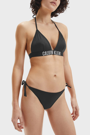 Calvin Klein - Calvin Klein Logolu Yandan Bağlamalı Bayan Bikini Altı KW0KW01858 BEH SİYAH (1)