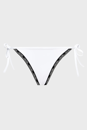 Calvin Klein Logolu Yanlardan Bağlamalı KW0KW01992YCD Bayan Bikini Altı KW0KW01992 YCD BEYAZ - 4