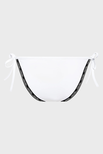 Calvin Klein Logolu Yanlardan Bağlamalı KW0KW01992YCD Bayan Bikini Altı KW0KW01992 YCD BEYAZ - 5