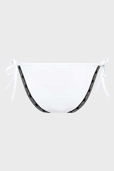 Calvin Klein Logolu Yanlardan Bağlamalı KW0KW01992YCD Bayan Bikini Altı KW0KW01992 YCD BEYAZ - 5