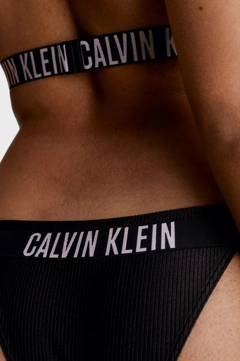 Calvin Klein Logolu Yanları Bağcıklı KW0KW01985BEH Bayan Bikini Altı KW0KW01985 BEH SİYAH - 3