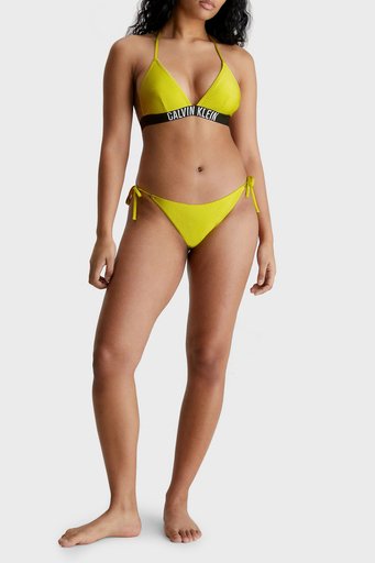 Calvin Klein Logolu Yanları Bağcıklı KW0KW01985LRF Bayan Bikini Altı KW0KW01985 LRF SARI - 3