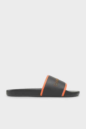 Calvin Klein Logolu YM0YM003600JH Erkek Terlik YM0YM00360 0JH SİYAH-TURUNCU - 1