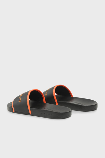 Calvin Klein Logolu YM0YM003600JH Erkek Terlik YM0YM00360 0JH SİYAH-TURUNCU - 2