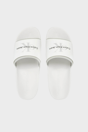 Calvin Klein Logolu YM0YM0036101V Erkek Terlik YM0YM00361 01V BEYAZ - 3
