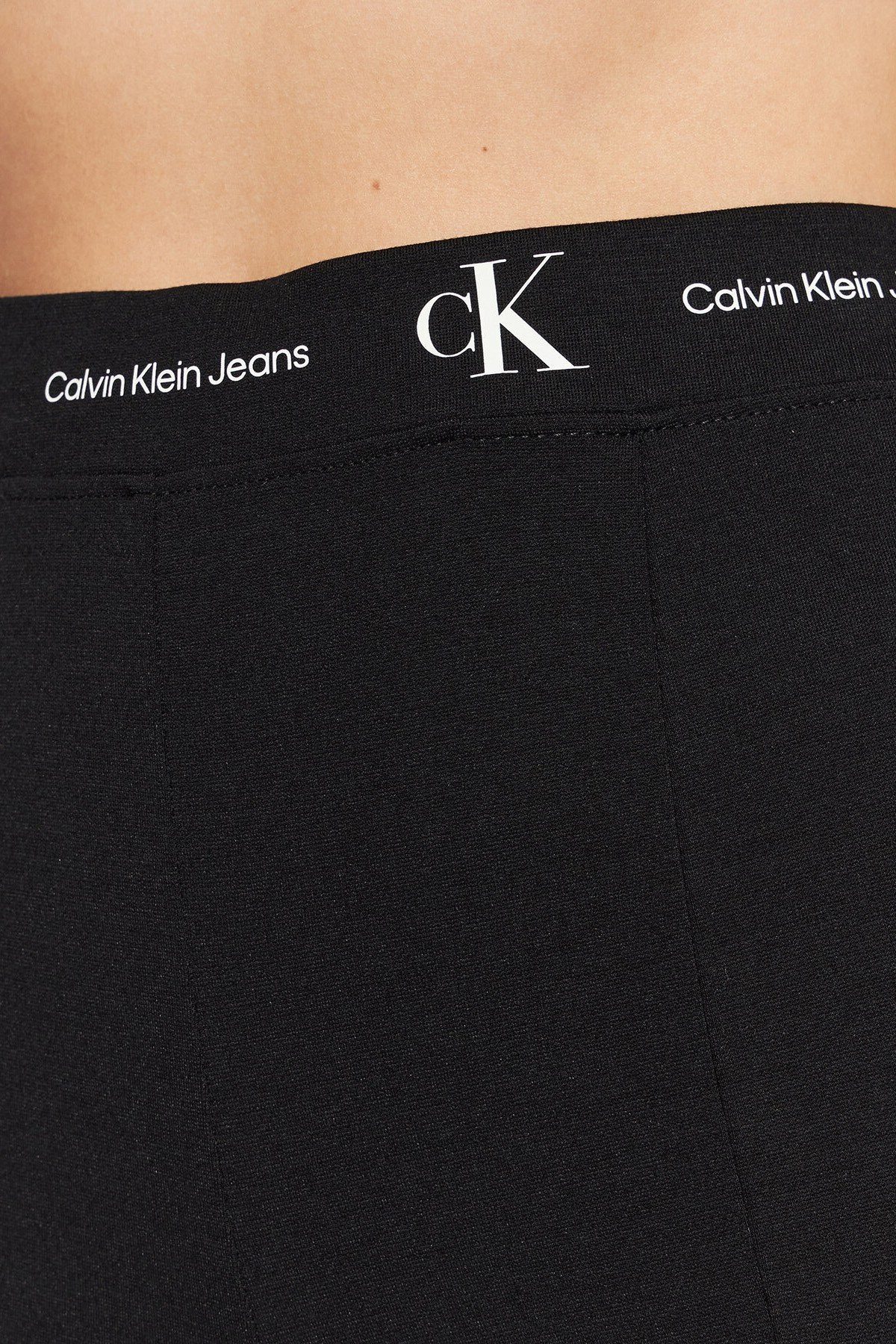 Calvin Klein Logolu Yüksek Bel Bayan Tayt J20J217747 BEH SİYAH