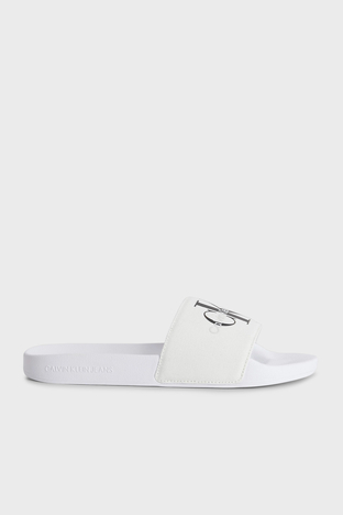 Calvin Klein - Calvin Klein Logolu YW0YW00103YBR Bayan Terlik YW0YW00103 YBR BEYAZ