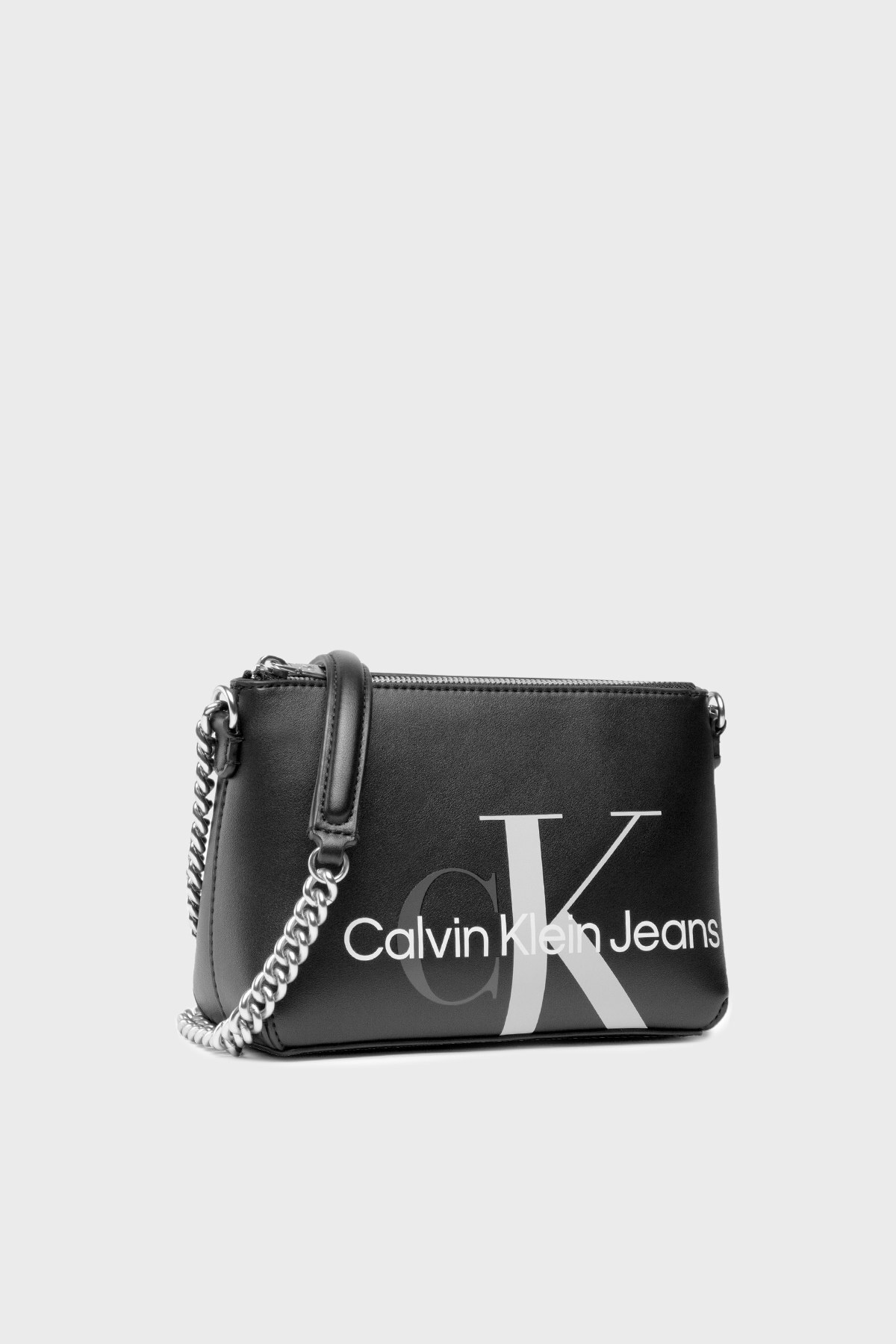 Calvin Klein Logolu Zincir Askılı Bayan Çanta K60K608931 BDS SİYAH