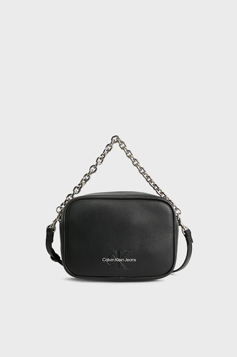 Calvin Klein Logolu Zincir Askılı Fermuar K60K610564BDS Bayan Çanta K60K610564 BDS SİYAH - 1
