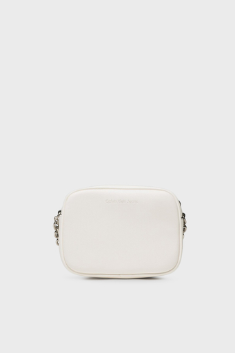 Calvin Klein Logolu Zincir Askılı Fermuar K60K610564YBH Bayan Çanta K60K610564 YBH BEYAZ - 4