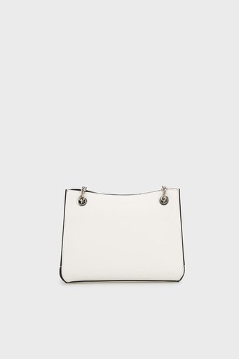 Calvin Klein Logolu Zincir Askılı K60K6078310LI Bayan Çanta K60K607831 0LI BEYAZ-GÜMÜŞ - 3
