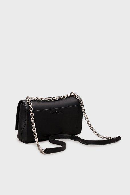 Calvin Klein Logolu Zincir Askılı K60K61222101R Bayan Çanta K60K612221 01R SİYAH - 3