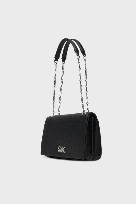 Calvin Klein Logolu Zincir Askılı K60K613177BEH Bayan Çanta K60K613177 BEH SİYAH - 3