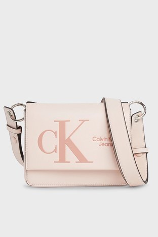 Calvin Klein - Calvin Klein Marka Logolu Bayan Çanta K60K609314 TFT PEMBE