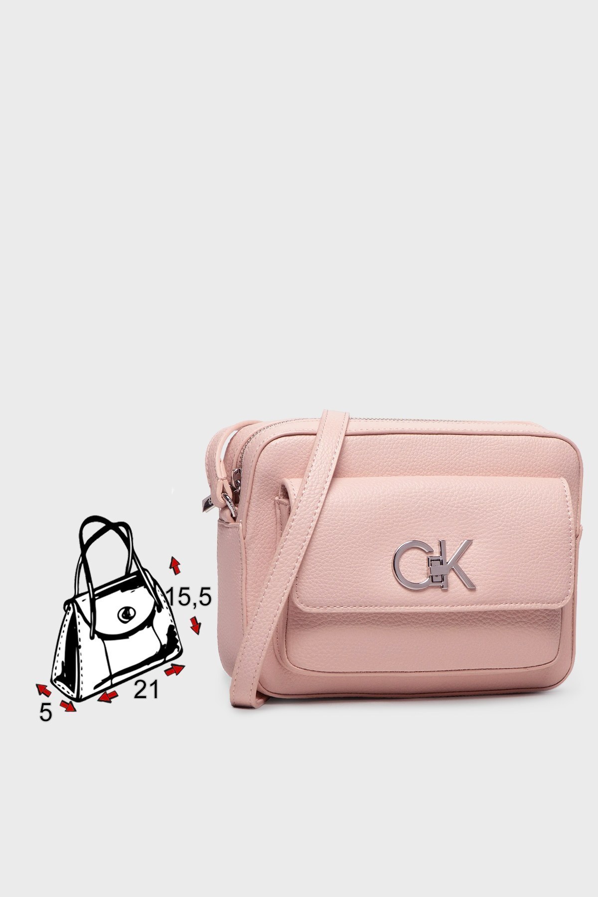 Calvin Klein Marka Logolu Bayan Çanta K60K609397 TER PEMBE