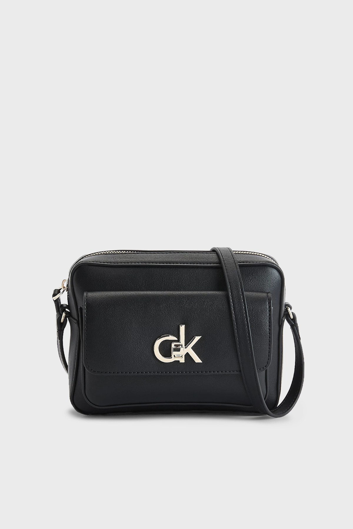 Calvin Klein Marka Logolu Çıkarılabilir Omuz Askılı Bayan Çanta K60K608414 BAX SİYAH