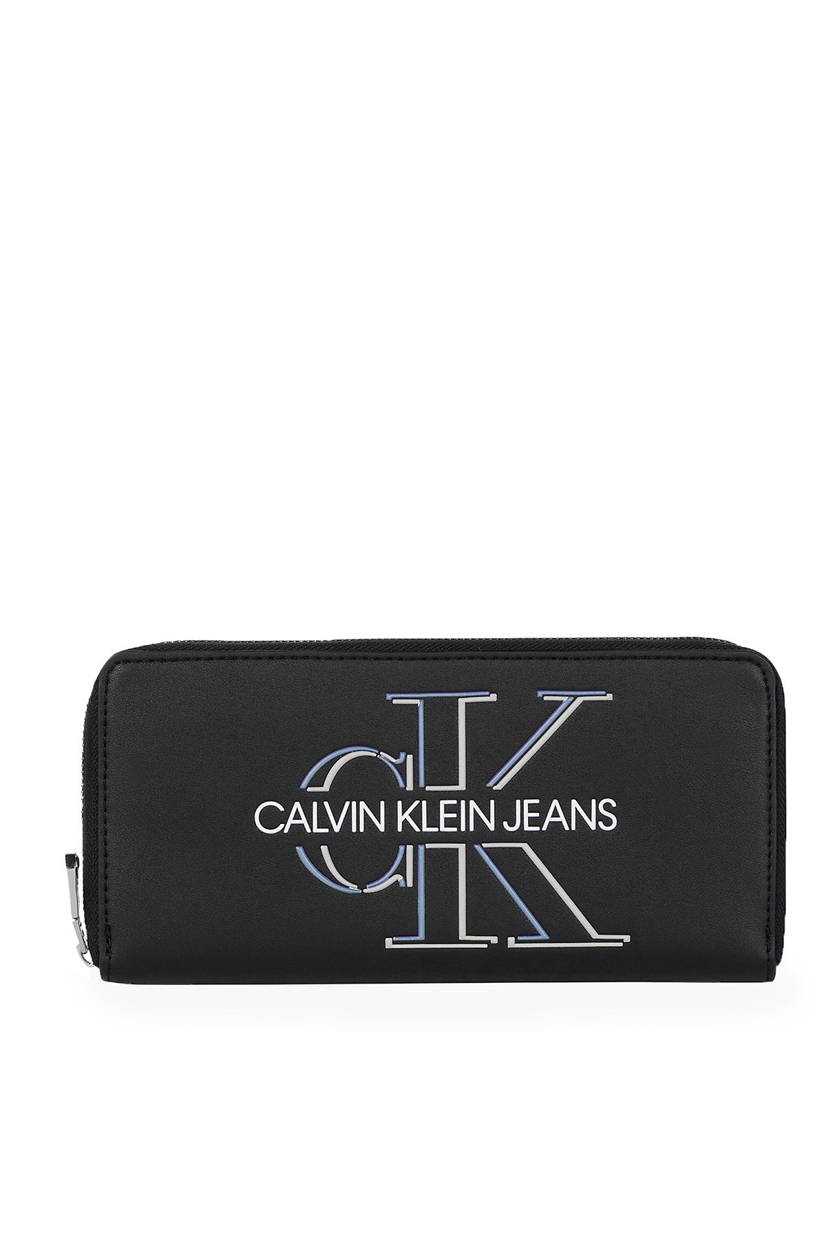 Calvin Klein Marka Logolu Fermuarlı Bayan Cüzdan K60K607631 BDS SİYAH