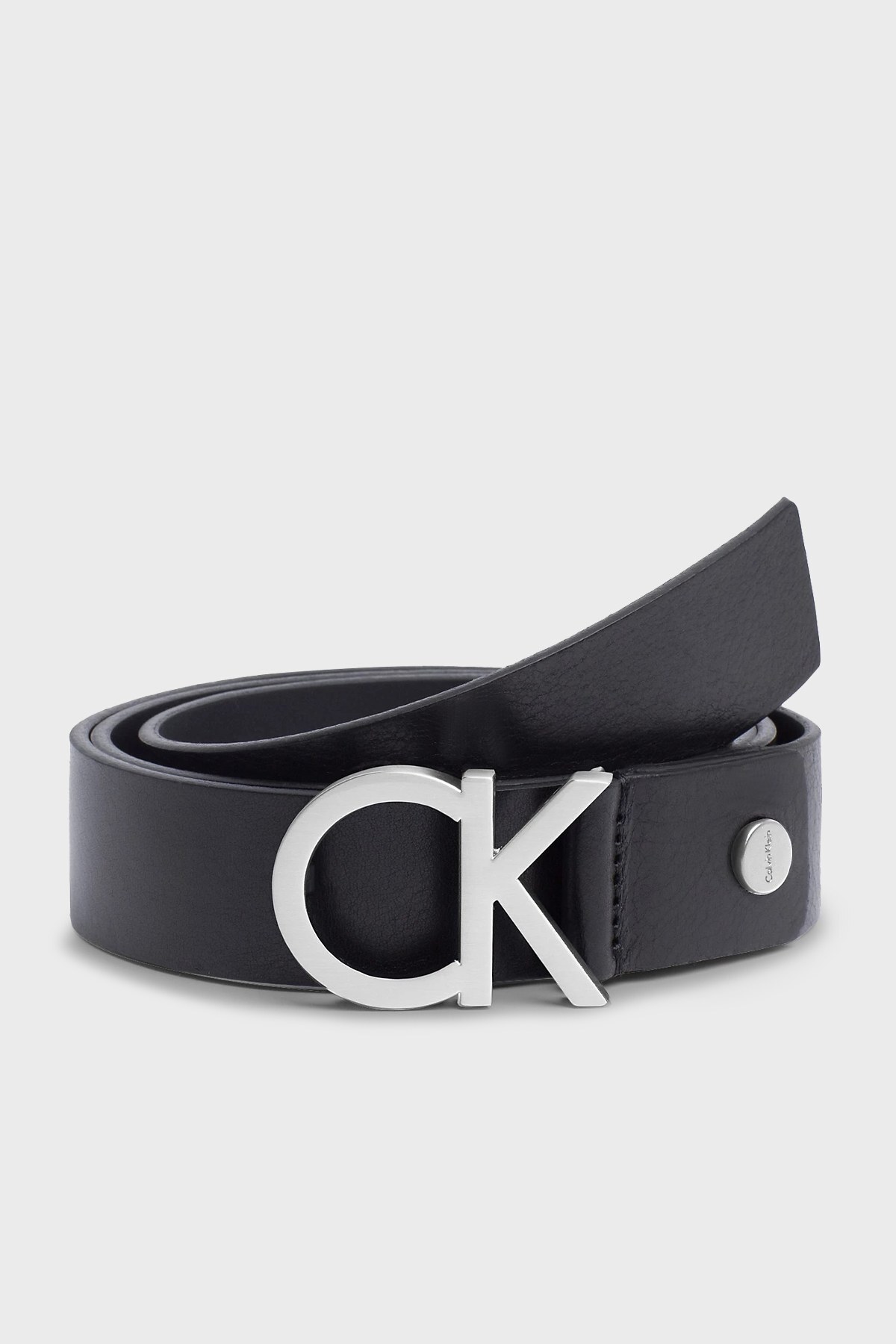 Calvin Klein Marka Logolu Hakiki Deri Erkek Kemer K50K502119 001 SİYAH