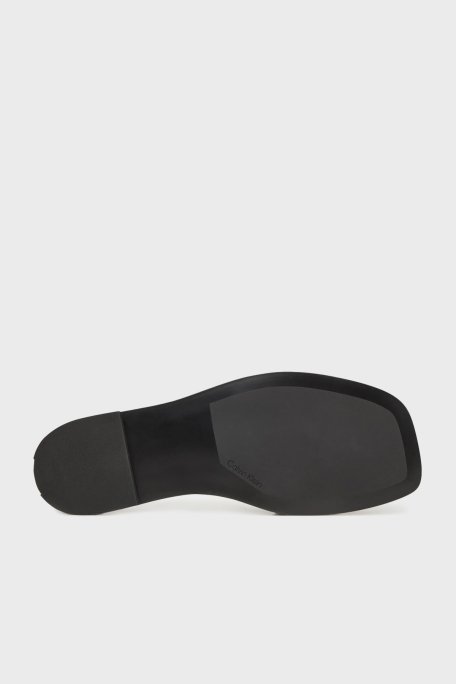 Calvin Klein Metal Logolu Kare Burun Tek Bant HW0HW02482BEH Bayan Terlik HW0HW02482 BEH SİYAH - 12