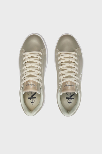 Calvin Klein Metalik Deri Platform Sneaker YW0YW01464YBI Bayan Ayakkabı YW0YW01464 YBI KREM - 11