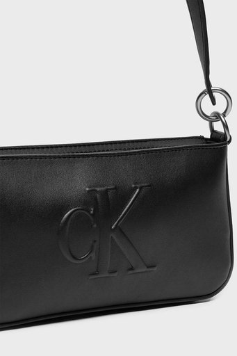 Calvin Klein Monogram Logo Baskılı Fermuarlı K60K612725BEH Bayan Çanta K60K612725 BEH SİYAH - 6