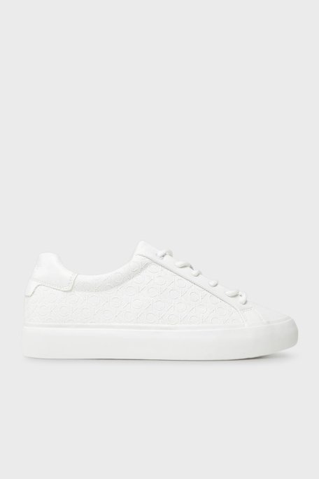 Calvin Klein Monogram Logo Baskılı Kalın Taban Sneaker HW0HW025730K4 Bayan Ayakkabı HW0HW02573 0K4 BEYAZ - 7