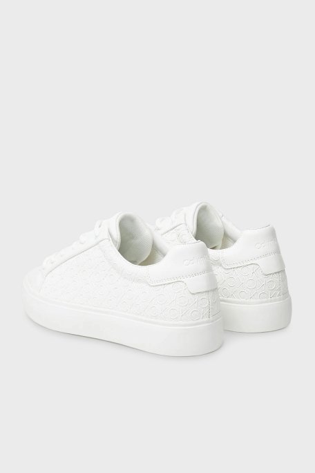 Calvin Klein Monogram Logo Baskılı Kalın Taban Sneaker HW0HW025730K4 Bayan Ayakkabı HW0HW02573 0K4 BEYAZ - 10