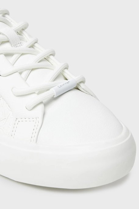 Calvin Klein Monogram Logo Baskılı Kalın Taban Sneaker HW0HW025730K4 Bayan Ayakkabı HW0HW02573 0K4 BEYAZ - 11