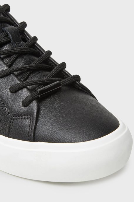 Calvin Klein Monogram Logo Baskılı Kalın Taban Sneaker HW0HW02573BEH Bayan Ayakkabı HW0HW02573 BEH SİYAH - 5