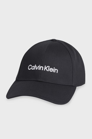 Calvin Klein - Calvin Klein Organik Pamuk Logolu Erkek Şapka K50K508249 BAX SİYAH