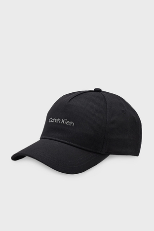 Calvin Klein - Calvin Klein Organik Pamuklu Logolu K60K610525BAX Bayan Şapka K60K610525 BAX SİYAH