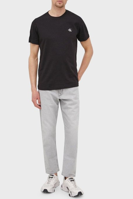 Calvin Klein Organik Pamuklu Regular Fit 2li J30J3201990GO Erkek T Shirt J30J320199 0GO SİYAH - 5