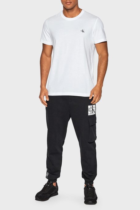 Calvin Klein Organik Pamuklu Regular Fit 2li J30J320199YAF Erkek T Shirt J30J320199 YAF SİYAH-BEYAZ - 2