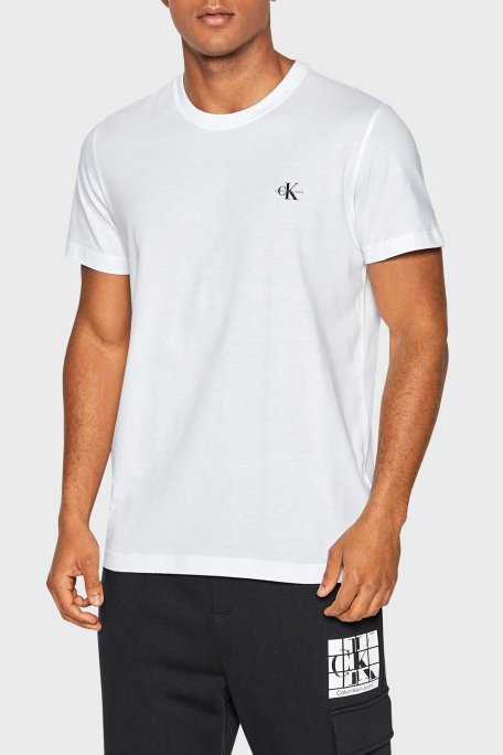 Calvin Klein Organik Pamuklu Regular Fit 2li J30J320199YAF Erkek T Shirt J30J320199 YAF SİYAH-BEYAZ - 3