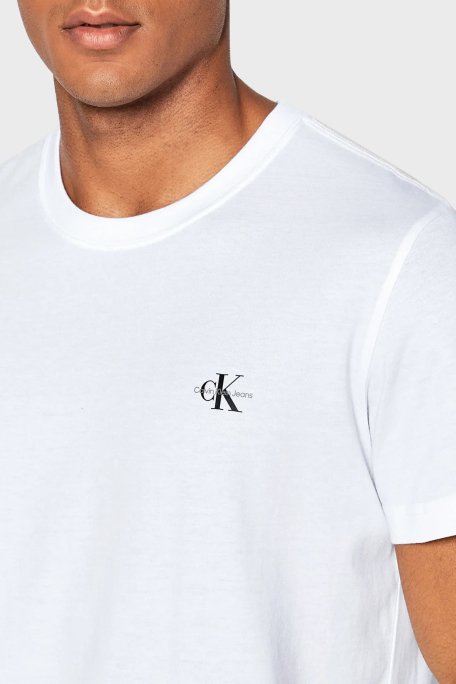 Calvin Klein Organik Pamuklu Regular Fit 2li J30J320199YAF Erkek T Shirt J30J320199 YAF SİYAH-BEYAZ - 6