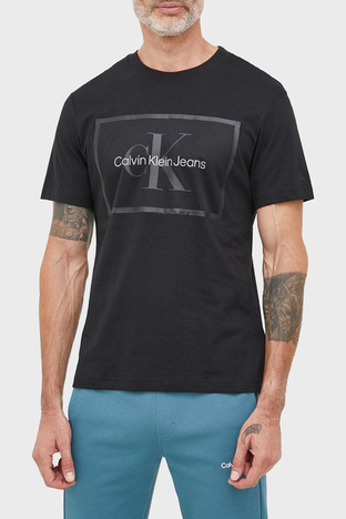 Calvin Klein - Calvin Klein Organik Pamuklu Relaxed Fit Bisiklet Yaka Erkek T Shirt J30J321723 BEH SİYAH