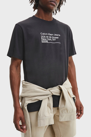 Calvin Klein - Calvin Klein Organik Pamuklu Relaxed Fit Bisiklet Yaka Erkek T Shirt J30J322514 BEH SİYAH