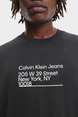 Calvin Klein - Calvin Klein Organik Pamuklu Relaxed Fit Bisiklet Yaka Erkek T Shirt J30J322514 BEH SİYAH (1)