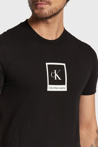 Calvin Klein - Calvin Klein Organik Pamuklu Slim Fit J30J321776BEH Erkek T Shirt J30J321776 BEH SİYAH (1)