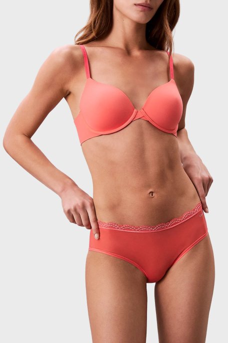 Calvin Klein Orta Bel Dantelli 3 Pack LV00QD5302WAS Bayan Külot LV00QD5302 WAS Lacivert-Pudra-Mercan - 2
