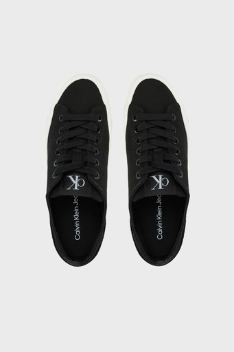 Calvin Klein Pamuk Karışımlı Kanvas YW0YW017630GM Bayan Ayakkabı YW0YW01763 0GM SİYAH-BEYAZ - 5